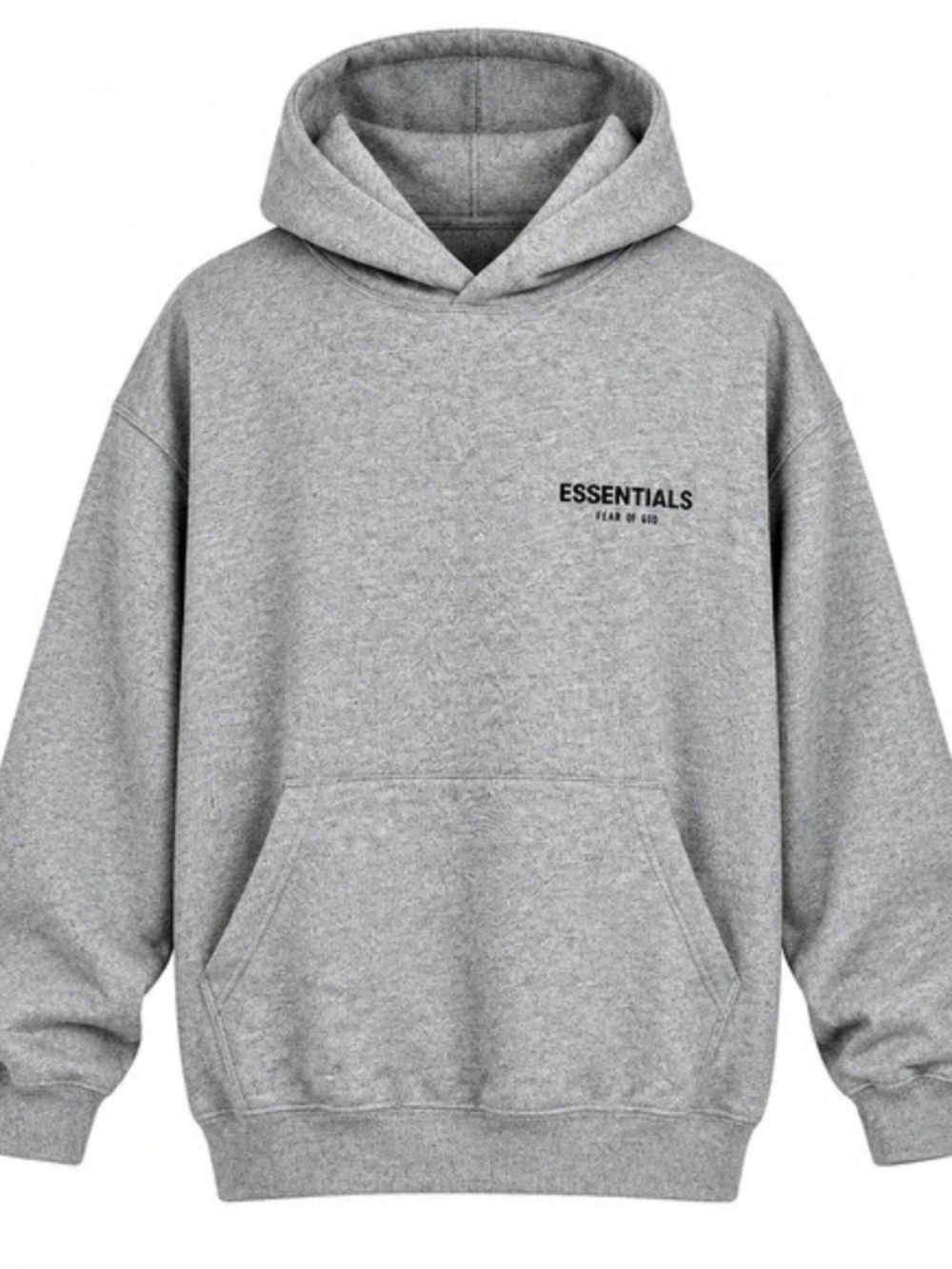 Fear of God ESSENTIALS Grey Oversized Logo Hoodie Men's M
